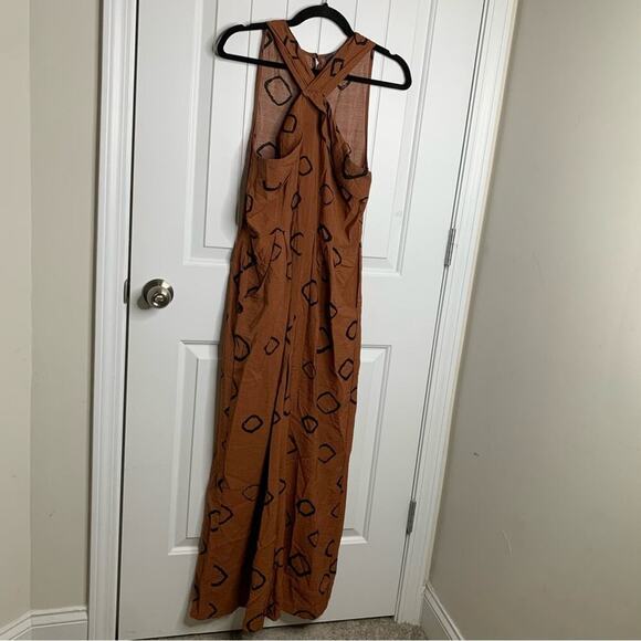 Anthropologie Eva‎ Franco Faith wide leg halter jumpsuit size 8 vacation summer - Picture 2 of 9